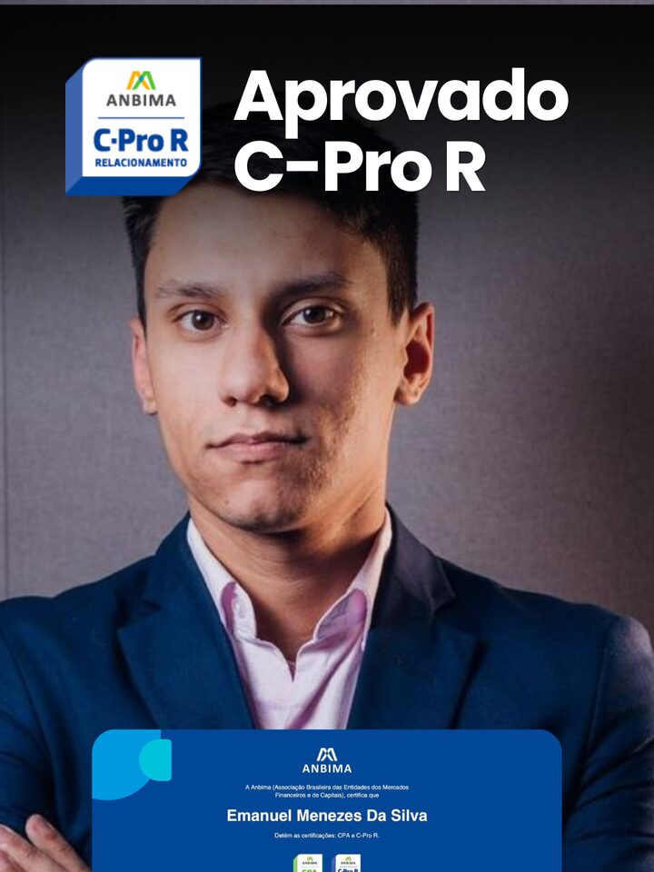 Emanuel Menezes, aprovado na certificação C-Pro R