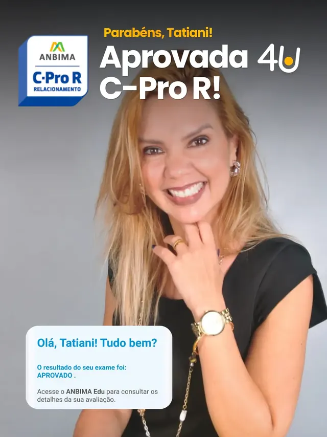 Tatiani, aprovado na certificação C-Pro R