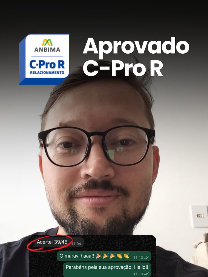 Helio Santos, aprovado na certificação C-Pro R