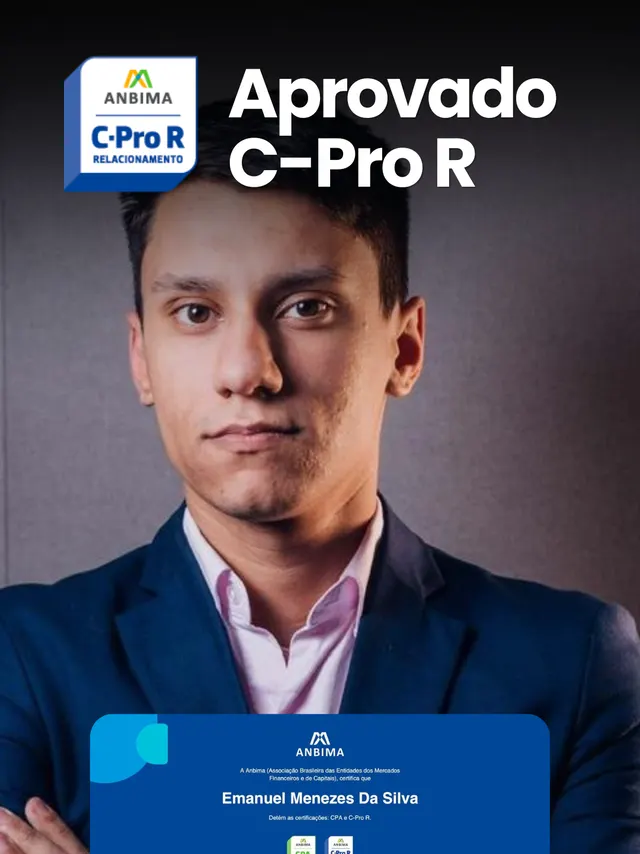 Emanuel Menezes da Silva, aprovado na certificação C-Pro R