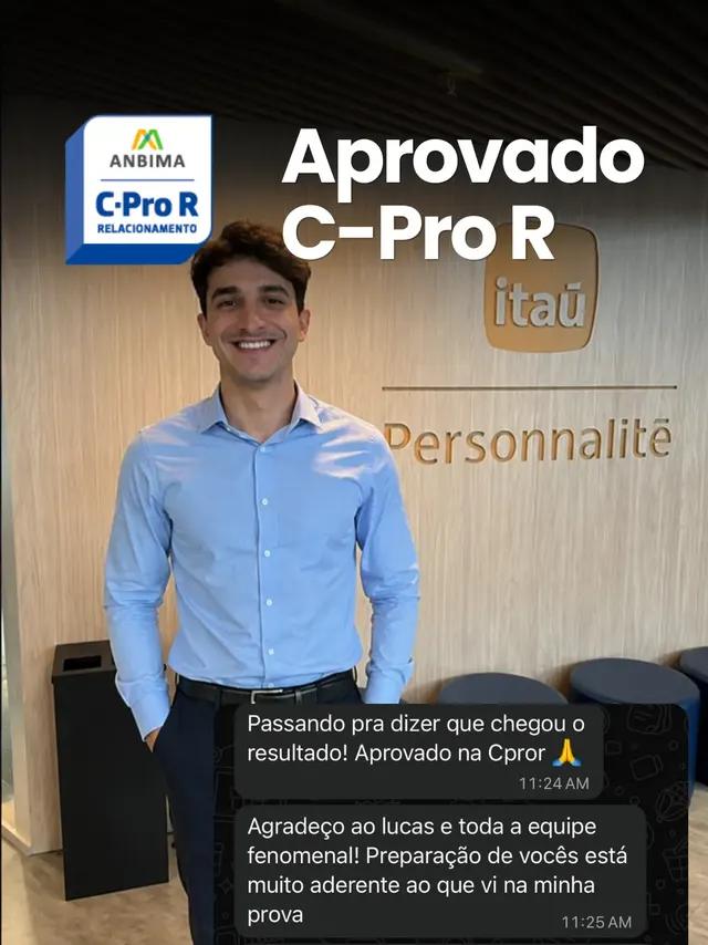Anderson Oliveira, aprovado na certificação C-Pro R