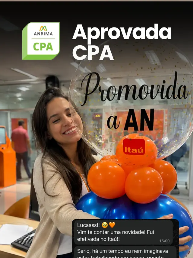 Juliana Pedrosa Magalhães, aprovado na certificação CPA